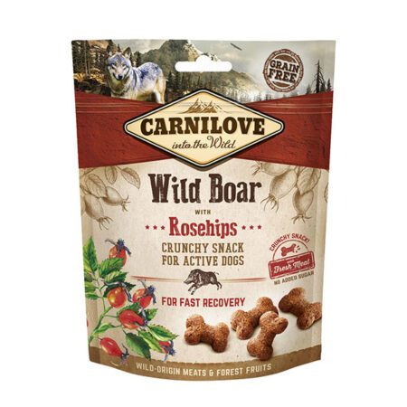 Carnilove Grain Free Crunchy Dog Treats Wild Boar with Rosehips